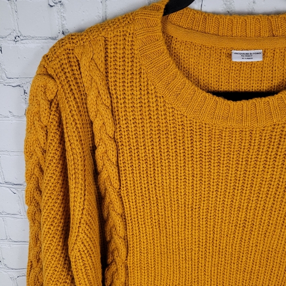 JACQUELINE DE YONG by ONLY | cable knit crewneck sweater - Picture 2 of 7